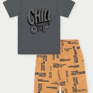 Conjunto Menino Chill Out Cinza