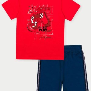 Conjunto Menino Joystick Vermelho