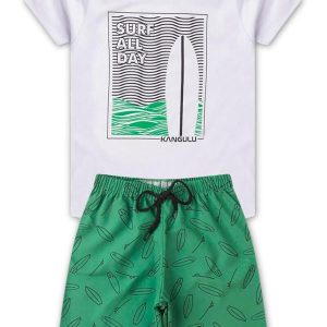 Conjunto Menino Surf All Day Kangulu Branco