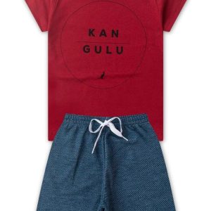 Conjunto Menino Verão Círculo Kangulu Bordô