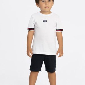 Conjunto Menino com Camiseta e Bermuda Branco