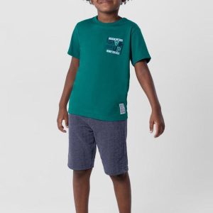 Conjunto Menino com Camiseta e Bermuda Verde
