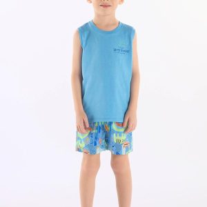 Conjunto Menino com Regata e Short Azul