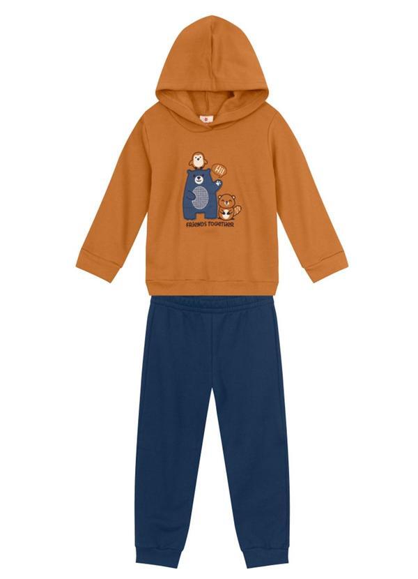 Conjunto Menino de Urso Marrom