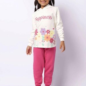 Conjunto Moletom Infantil Estampado Off White