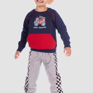 Conjunto Moletom e Calça Moletom Menino Azul