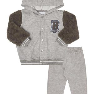 Conjunto Moletom e Pelo e Moletom Cinza