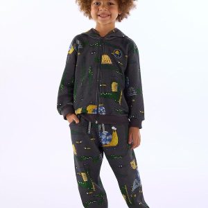 Conjunto Pega-Pega Jaqueta Calça Cinza