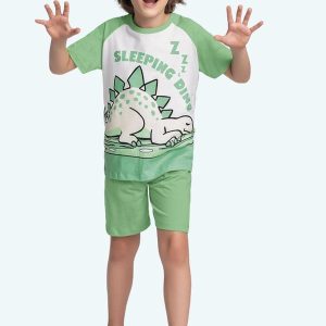 Conjunto Pijama Camiseta e Bermuda Verde