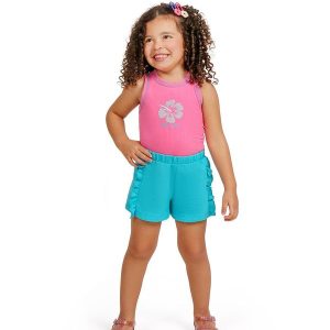Conjunto Regata e Short Rosa