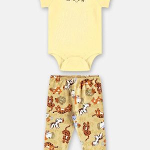 Conjunto Suedine Essentials Body Amarelo