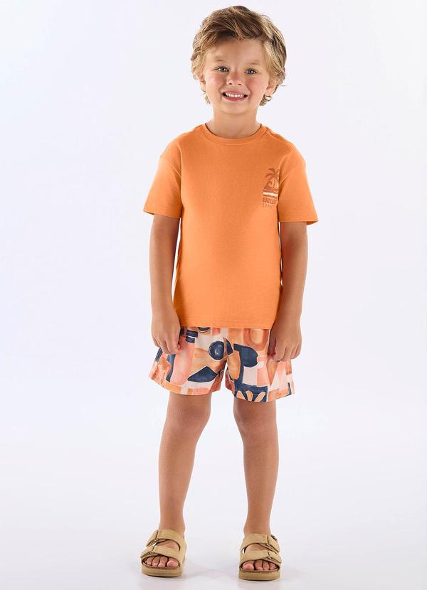 Conjunto Verão sem Fim Infantil Laranja