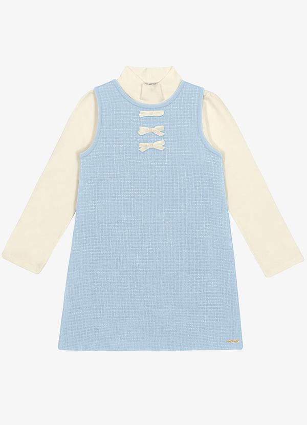 Conjunto Vestido com Blusa Azul