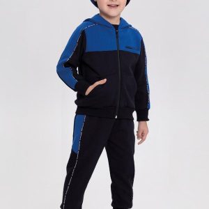 Conjunto com Calça e Jaqueta de Zíper Preto