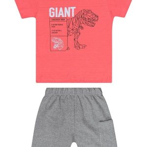 Conjunto com Camiseta e Bermuda Vermelho