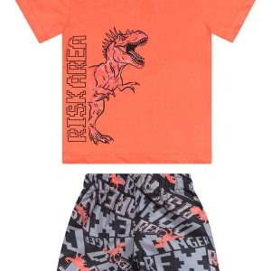 Conjunto com Camiseta e Bermuda Vermelho