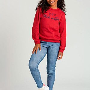Conjunto de Moletom Think Positive Vermelho