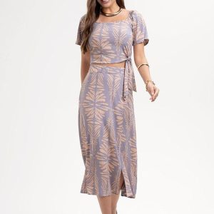 Conjunto em Viscose Roxo