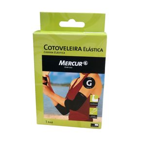 Cotoveleira Elástica Mercur Tamanho G Cor Preta 1 Par