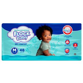 Fralda Flock Baby Dry Comfort Tamanho M 48 Unidades