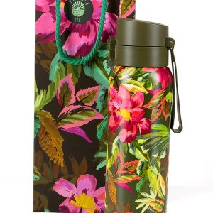 Garrafa Etc 850 Ml Painted Flowers Verde