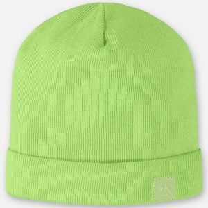 Gorro em Ribana Unissex para Bebê Verde