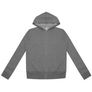 Jaqueta Feminina Básica com Capuz Cinza