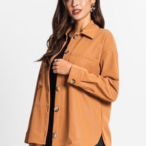 Jaqueta Feminina em Suede Marrom