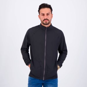 Jaqueta Fila Essential Floating Preta e Cinza