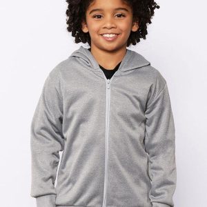 Jaqueta Infantil Helanca com Capuz Cinza