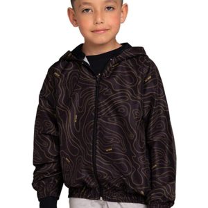 Jaqueta Infantil em Microfibra Lost Space Preto