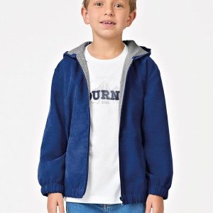 Jaqueta com Capuz Infantil Masculino Azul