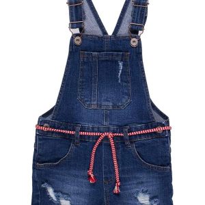Jardineira Infantil Menina Jeans