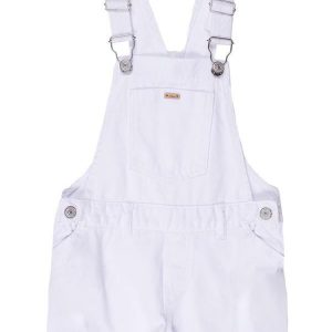 Jardineira Infantil Menina Jeans Branco