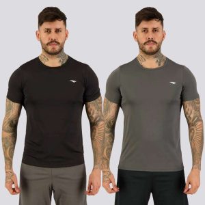 Kit 2 Camisetas Penalty X II Cinza e Preta