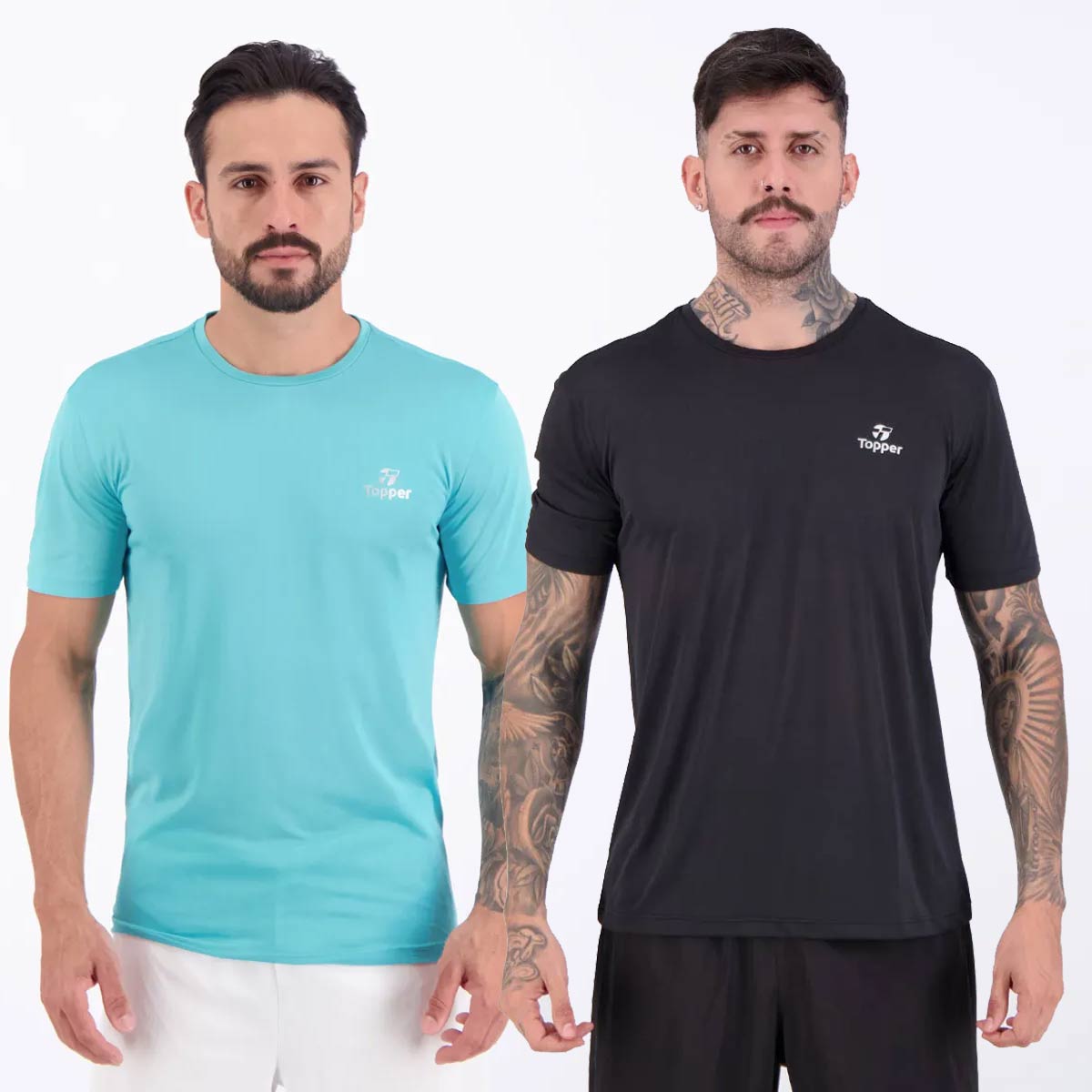 Kit 2 Camisetas Topper Spirit Preta e Verde