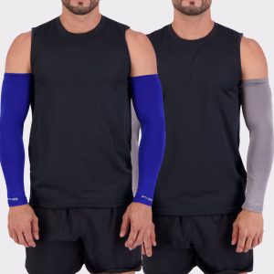 Kit 2 Manguitos Snugg UV50+ Longo Cinza e Azul