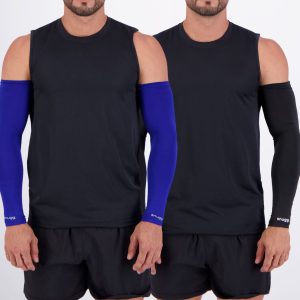 Kit 2 Manguitos Snugg UV50+ Longo Preto e Azul