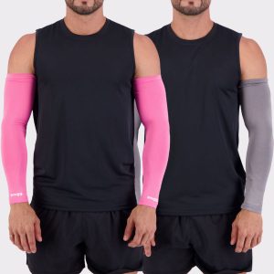 Kit 2 Manguitos Snugg UV50+ Longo Rosa e Cinza