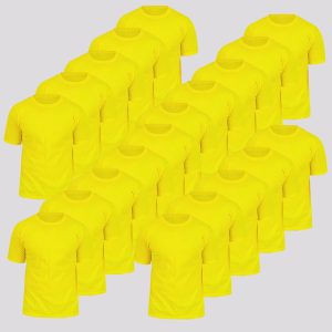 Kit 20 Camisas Dras Basica Amarela