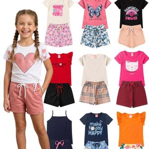 Kit 3 Conjuntos Sortidos Menina Multicores