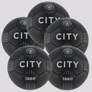 Kit 5 Bolas Machester City Campo Preta