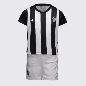 Kit Infantil Atlético Mineiro Baby com Bordado Branco e Preto