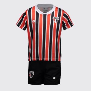 Kit Infantil São Paulo Baby com Bordado Vermelho