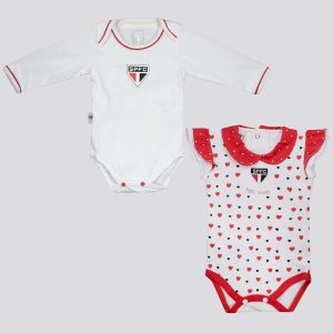 Kit São Paulo Bodys Heart e Shield Manga Longa