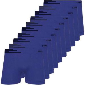 Kit com 10 Cuecas Boxer Lupo 436-002 Azul-Nautico