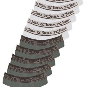 Kit com 10 Cuecas Slip Zorba 716 Chumbo-Branco