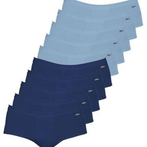 Kit com 10 Cuecas Slip Zorba com Abertura 185 Marinho-Denin
