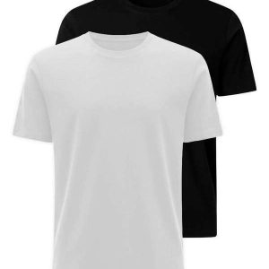Kit com 2 Camisetas Masculina Hering 0227 Branco-Preto