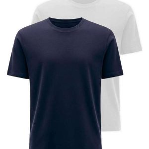 Kit com 2 Camisetas Masculina Hering 0227 Marinho-Branco